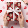 Funny Face Photo Cardinal Red Gift Wrapping Paper
