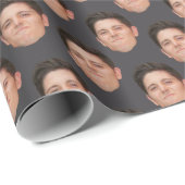 Funny Face Photo Charcoal Gift Wrapping Paper (Roll Corner)