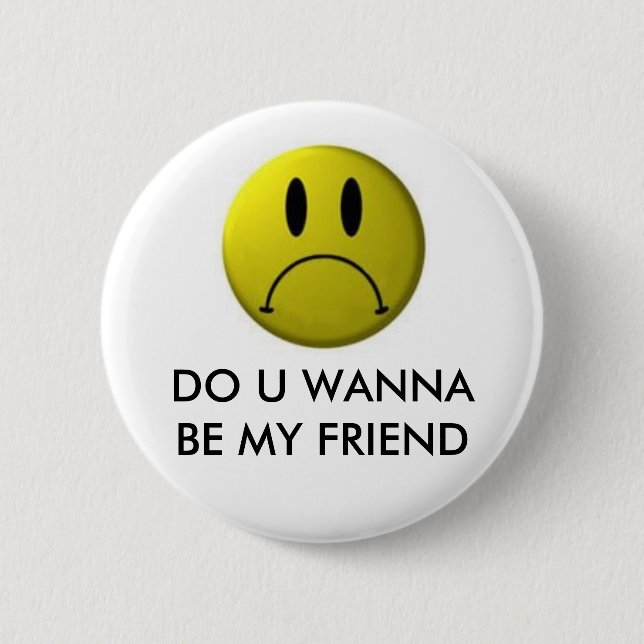 Funny Face Pinback Button (Front)