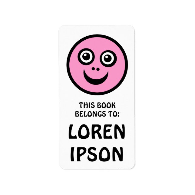Funny Face - Pink - Book Plate (Front)