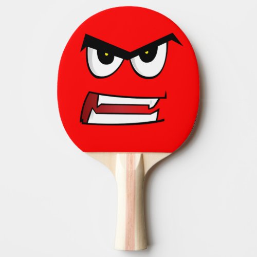 Funny Face Red Wide Mouth Table Tennis Ping Pong Paddle
