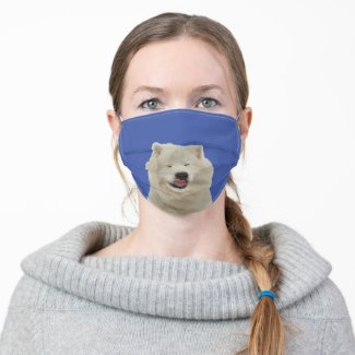 Funny Face Samoyed Face Mask--Not Medical Cloth Face Mask