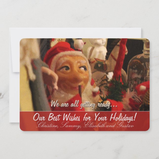 Funny Face Seasonal Greeting Card (Front)