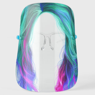 Funny Face Shield Modern Colors Hairstyle