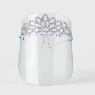 Funny Face Shield Princess Tiara - Custom Name