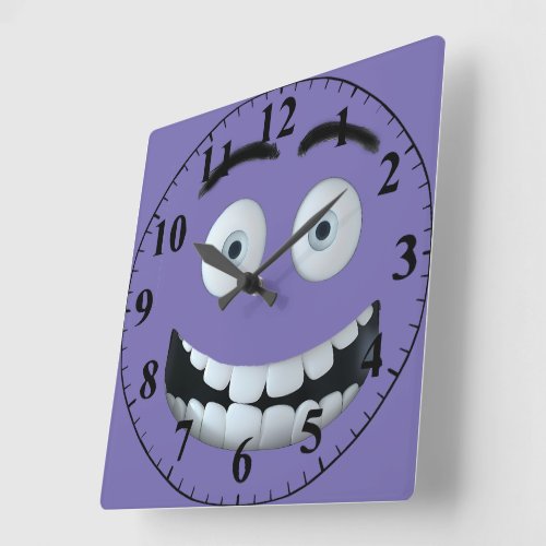 Funny Face  Square Wall Clock