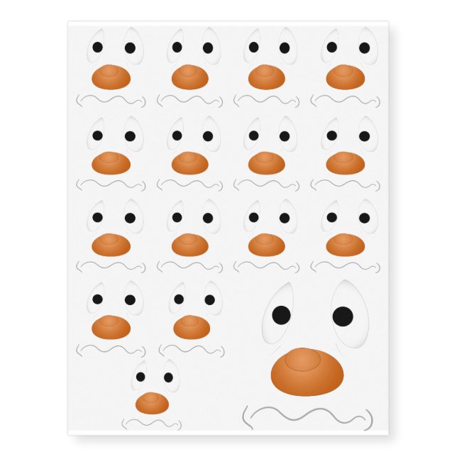 Funny Face Temporary Tattoos (Front)