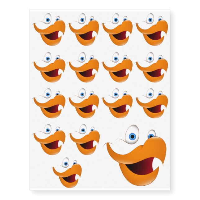 Funny Face Temporary Tattoos (Front)