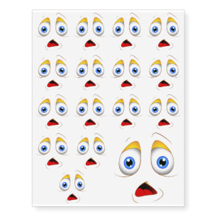 Funny Face Temporary Tattoos