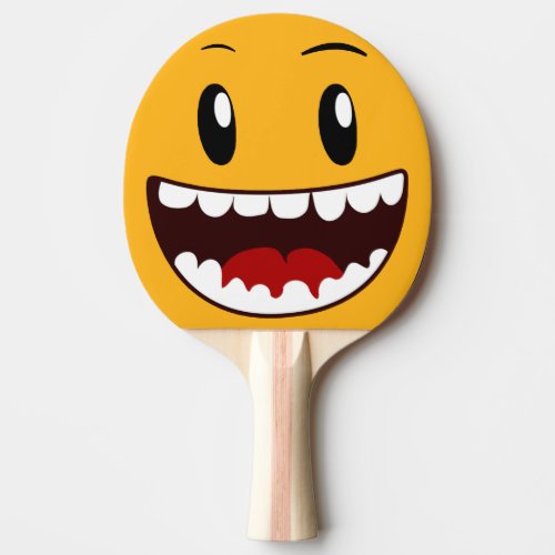 Funny Face Wide Mouth Extravaganza Ping Pong Paddle