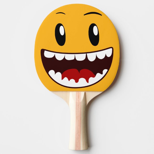 Funny Face Wide Mouth Extravaganza Ping Pong Paddle (Front)