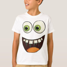 Funny Face with Green Googly Eyes Surprised Open M