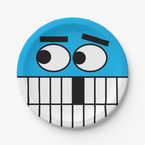 Funny face with missing tooth Birthday party Paper Plates