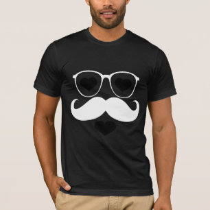 Funny Face with Mustache T-Shirt