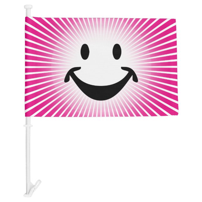 Funny face + your backg. & ideas car flag (Front)