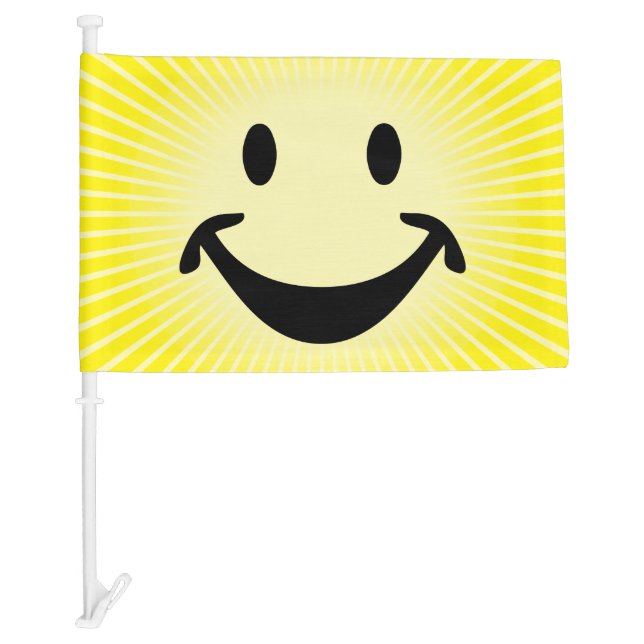 Funny face + your backg. & ideas car flag (Front)