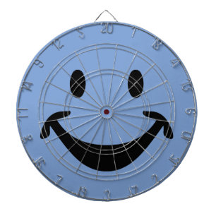 Funny face + your backg. & ideas dartboard with darts