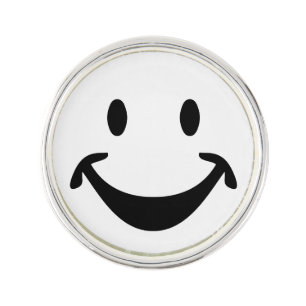 Funny face + your backg. & ideas lapel pin