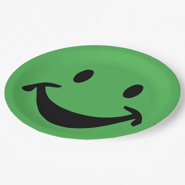 Funny face + your backg. & ideas paper plates (Angled)