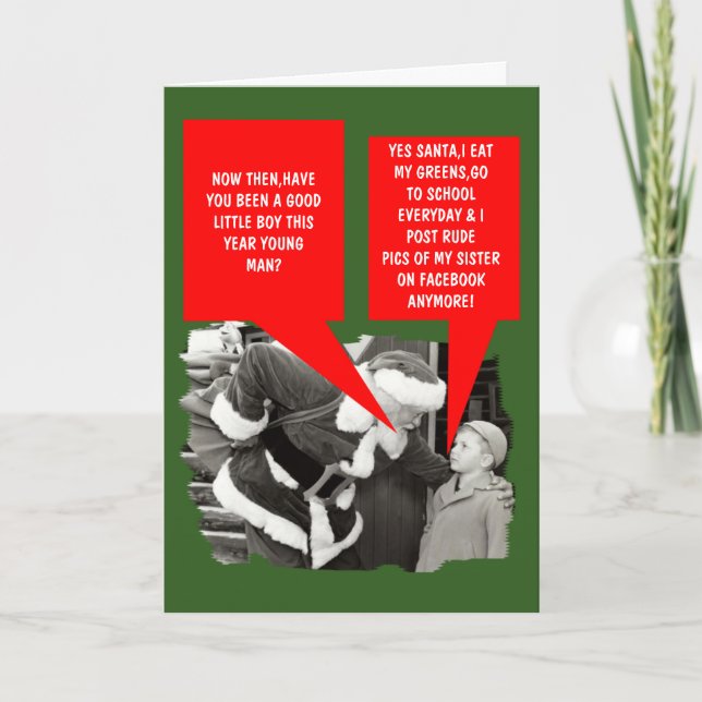 Funny facebook Christmas Holiday Card (Front)