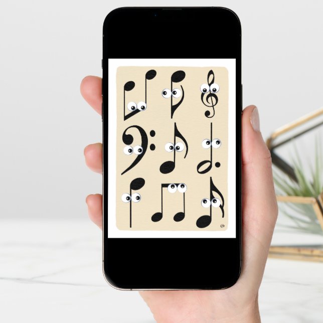 Funny-faced Music Notes Blank (Front Digital)