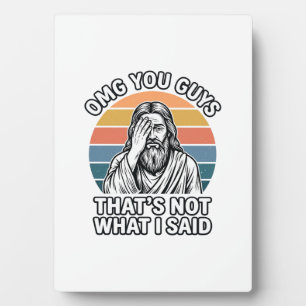 Funny Facepalm Retro Quote Vintage Engraving Shirt Plaque