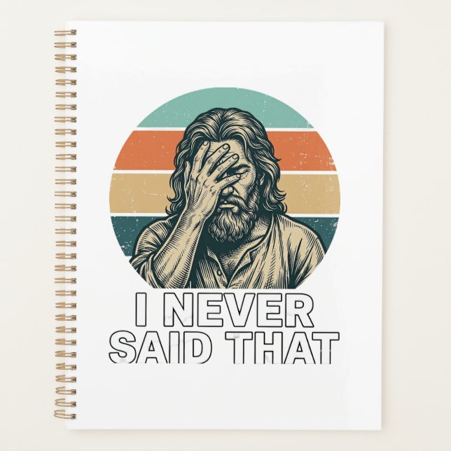 Funny Facepalm Vintage Engraving Quote Design_1 Planner (Front)
