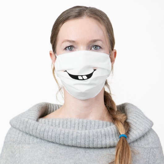 Funny Faces Adult Cloth Face Mask (Worn)