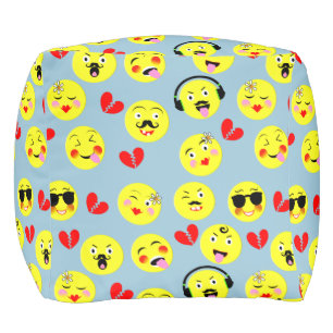 Funny Faces Emotional Cute Pouf