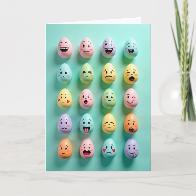 Funny Faces Greeting Card (Front)