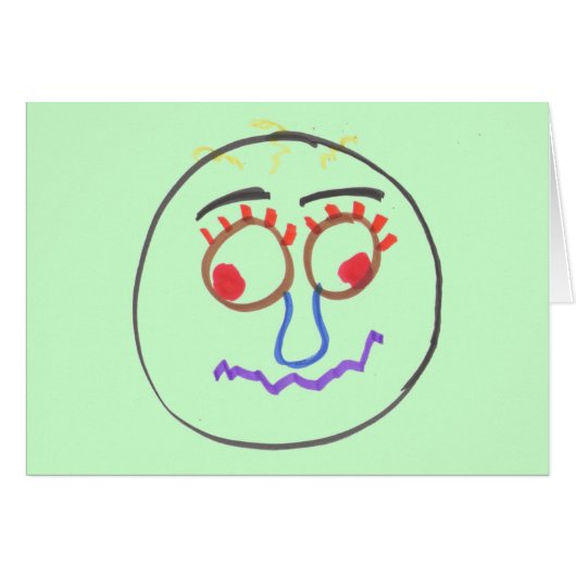 Funny Faces Greeting Card (Front Horizontal)