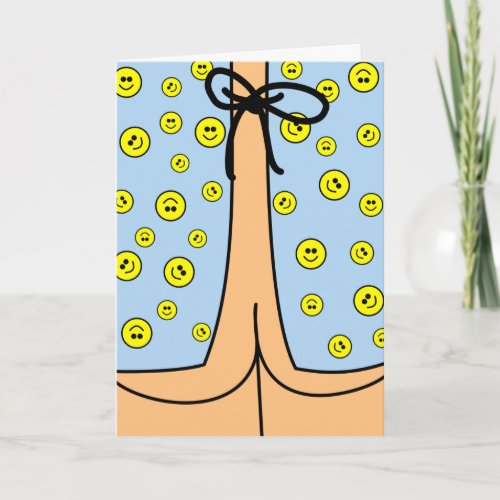 Funny Faces Hospital Gown Feel Better Soon Card