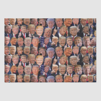 Funny Faces Of Trump Tissue Paper