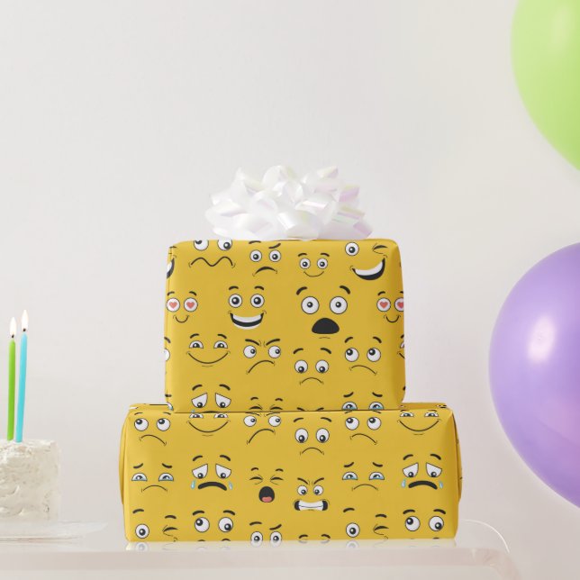 Funny Faces Wrapping Paper (Party Gifts)