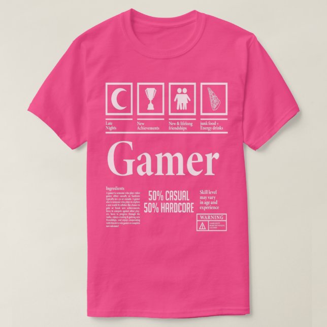Funny Facts About Gamers  Gaming  T-Shirt (Design Front)