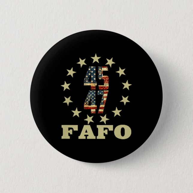 Funny Fafo Trump Photo  Button (Front)