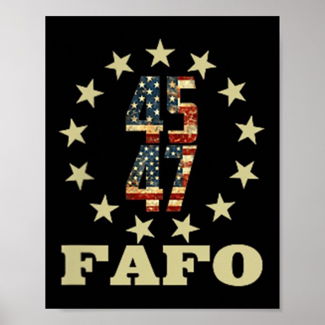 Funny Fafo Trump Photo  Poster (Front)