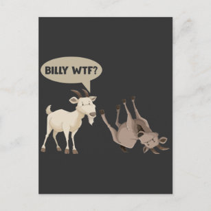 Funny Fainting Goat Hilarious Mountain Animal Postcard