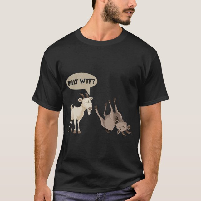 Funny Fainting Goat Hilarious Mountain Animal T-Shirt (Front)