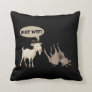 Funny Fainting Goat Hilarious Mountain Animal Throw Pillow
