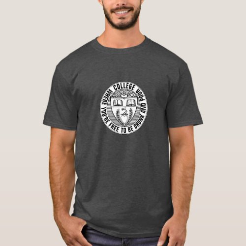 Funny Fake College Crest  T_Shirt