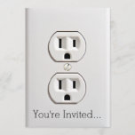 Funny Fake Electrical Outlet Invitation