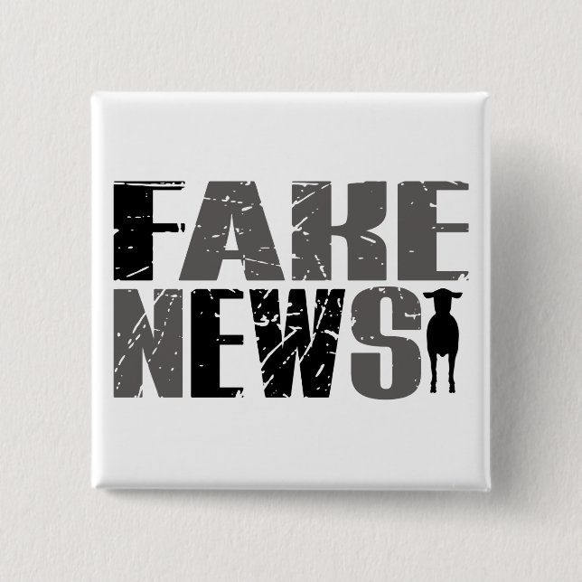 Funny Fake News Ewe Quote & Sheep Trump Truth Button (Front)