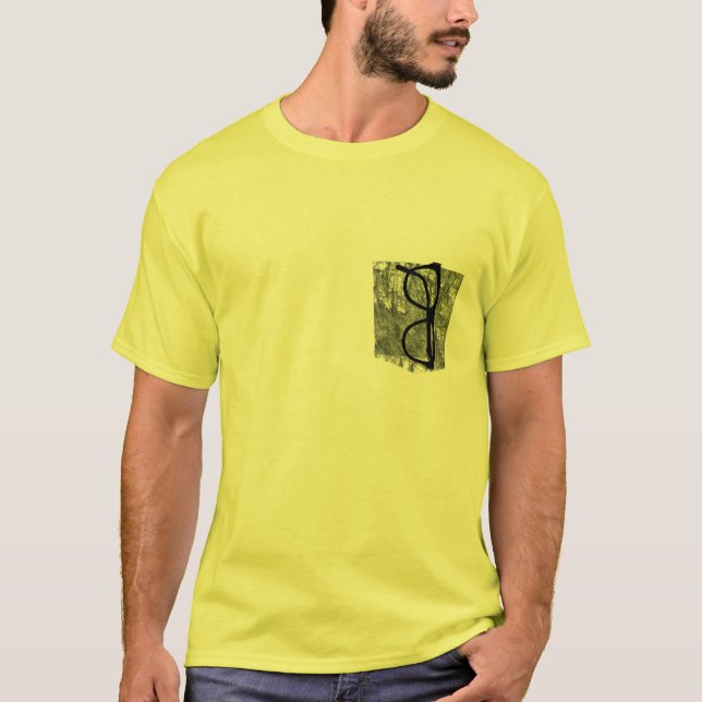 Funny Fake Pocket glasses in pocket shirt design (Front)