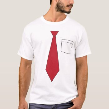 Funny Fake Red Necktie Shirt by adams_apple at Zazzle