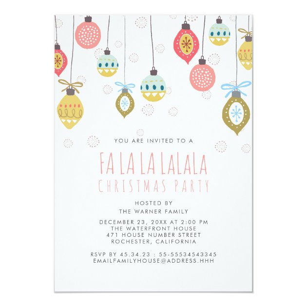 Funny Falalala Christmas Party Invitation