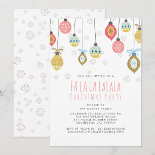 Funny Falalala Christmas Party Invitation