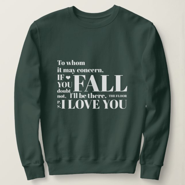 Funny Fall Green Sweater (Design Front)