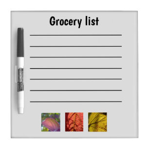 Funny Fall Grocery List Dry Erase Board