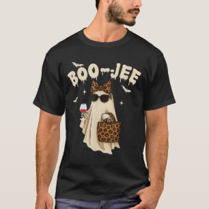 Funny Fall Halloween Ghost Boujee Boo Jee Soky Sea T-Shirt